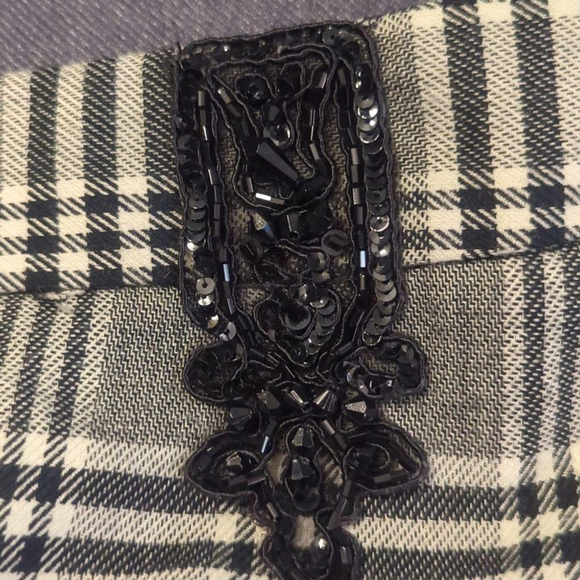 Boston Proper Plaid Pants Black and White Size 4 - Picture 5 of 13
